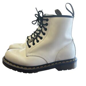 Dr.Martens 1460 white lace up combat boot 7